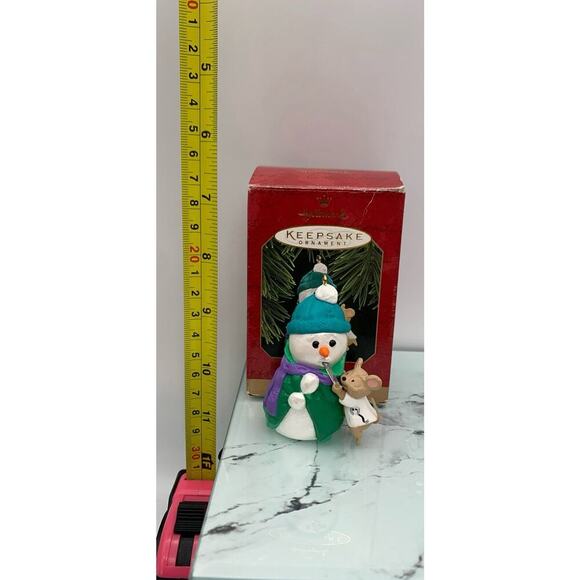Hallmark Keepsake Ornament Christmas Checkup Snowman Mouse 1997 Doctor Nurse - Picture 3 of 4
